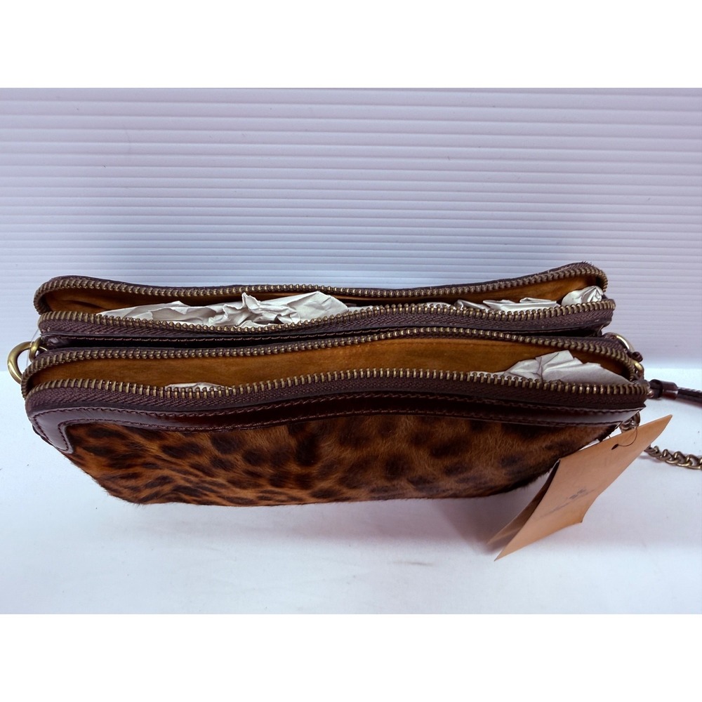 Patricia Nash Chambery LEOPARD ANIMAL Haircalf Crossbody Bag PURSE NWT$199 - Picture 3 of 8